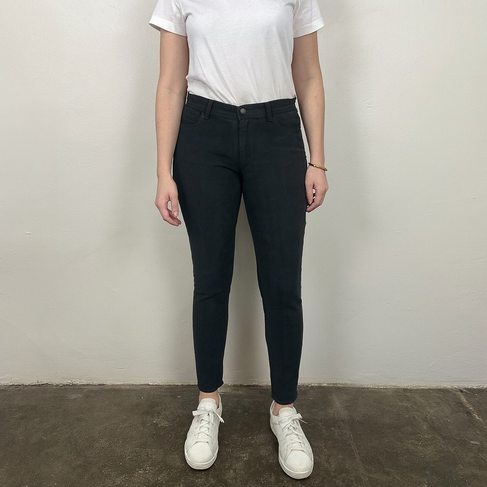 Vince Suede‎ Leather Pants Womens 4 Black Slim Fit Leggings Minimalist Preppy